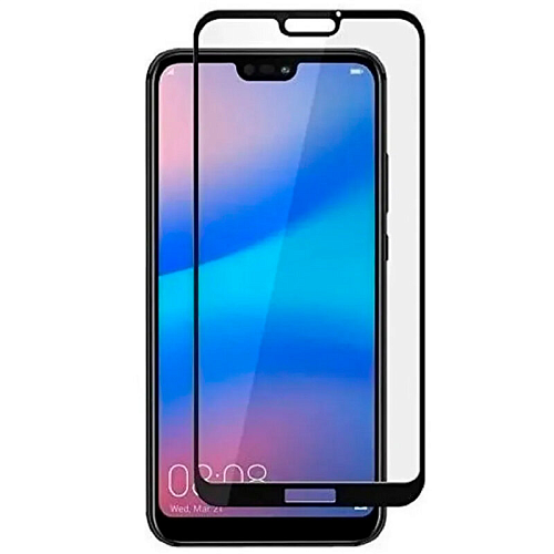 Защитное стекло на Huawei P20 Lite/Nova 3E, 9D, черный, X-CASE