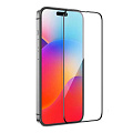 Защитное стекло на iPhone 15 Plus/16 Plus, 9D, черное, X-CASE