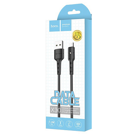 USB Кабель Micro, HOCO, X30, черный