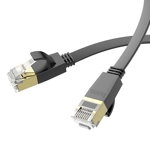 Патч-корд, медная жила, кабель для подключения интернета, 10м, US07, HOCO, черный