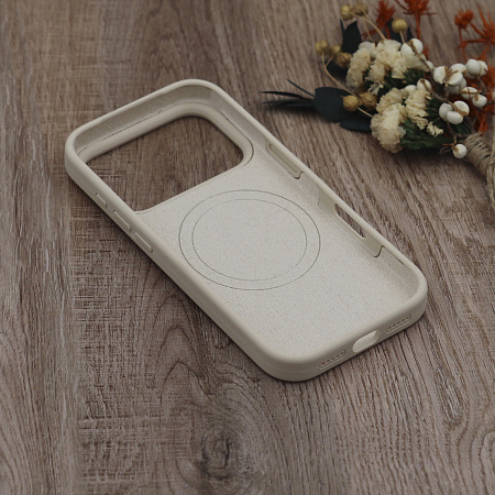 Чехол-накладка для iPhone 17 Pro Max, Silicon Case, магнитный (MagSafe), без лого, X-CASE, бежевый
