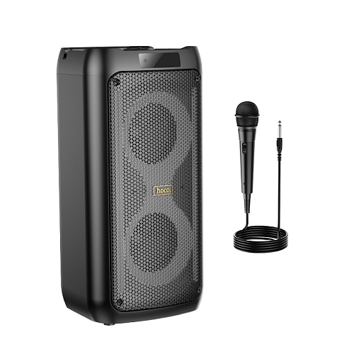 Колонка HA6, +1 проводной микрофон, Danny outdoor BT speaker, HOCO, черная