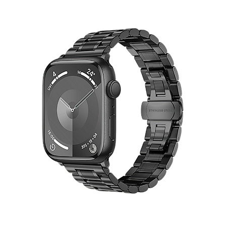 Ремешок на руку для Apple Watch 44/45/46/49 мм, HOCO, WA32, стальной, черный