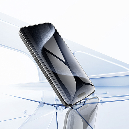 Защитное стекло для iPhone 16 Pro/17, A34, HOCO, 9D large arc dustproof glass, черное