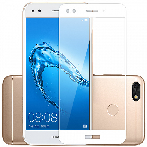 Защитное стекло на Huawei Nova Lite (2017), Silk Screen 2.5D, белый, X-CASE