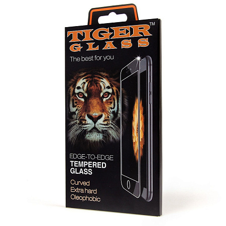 Защитное стекло на iPhone 6/6S, 3D Tiger Glass, золотое, с олеофобным покрытием