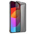 Защитное стекло для iPhone 15 Pro, A12 Pro, HOCO, Privacy Nano 3D full screen edges, черное