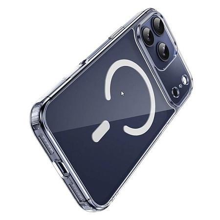 Чехол силиконовый для iPhone 17 Pro Max, Магнитный (MagSafe), HOCO, прозрачный