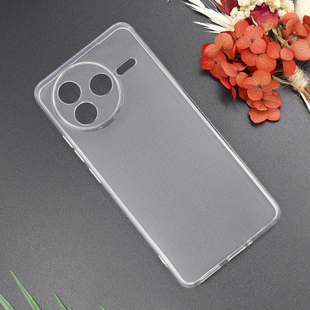 Чехол силиконовый для Xiaomi Poco F7 Pro (5G)/Redmi K80 (5G), с защитой камеры, X-CASE, прозрачный