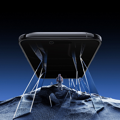 Защитное стекло для iPhone 17 Air, G777 Plus, HOCO, anti-static, антишпион, черное