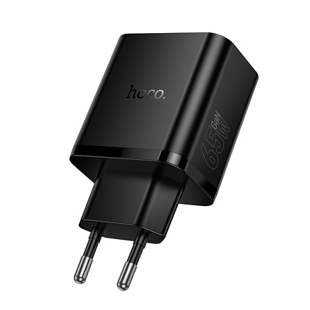 Сетевое зарядное устройство, 2 PD 65W + 1 USB 3.0 QC (N75), HOCO, черный