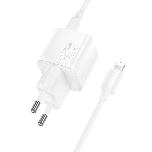 Сетевое зарядное устройство, 1 PD 35W (N66), HOCO, Type-C to Lightning, белый