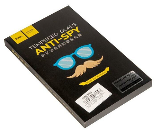Защитное стекло на iPhone X/XS/11 Pro (A13), HOCO, Shatterproof edges Anty-SPY, glass черное