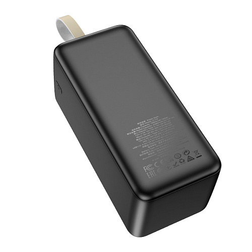 Универсальный Доп. Аккумулятор 50000mAh, J111D, HOCO, выход: 2 USB (22.5W)+1 PD (30W), черный