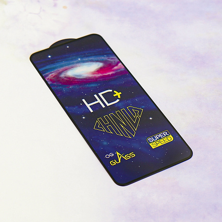 Защитное стекло на TECNO Spark 40 Pro, HD+, прозрачное с черной рамкой, X-CASE