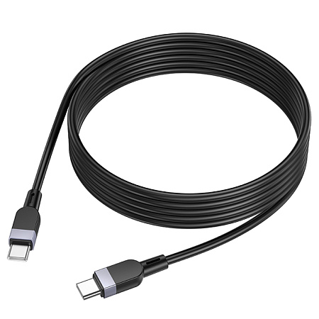 Кабель Type-C на Type-C, HOCO, X109, силиконовый, 2м, 60W, черный