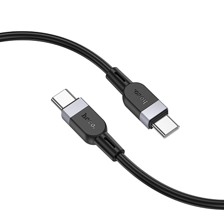 Кабель Type-C на Type-C, HOCO, X109, силиконовый, 2м, 60W, черный