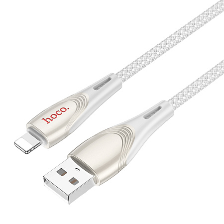 USB дата кабель Lightning, HOCO, U133, 1.2м, серый