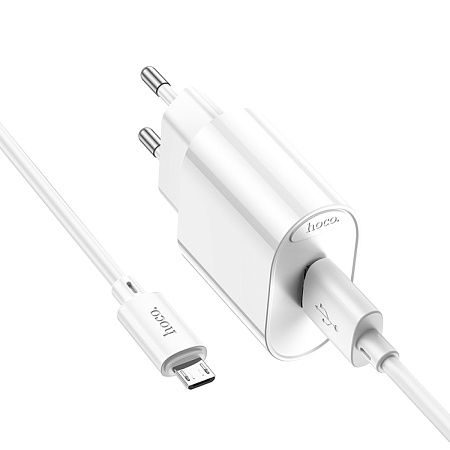 Сетевое зарядное устройство, 1 USB 3.0A 18W (C109A), HOCO, Micro, белый