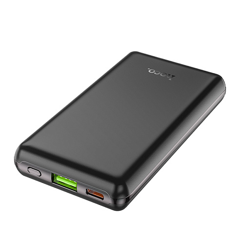 Универсальный Доп. Аккумулятор 10000mAh, Q7, HOCO, выход 1 USB (18W), 1 PD (20W), вход Type-C, черный