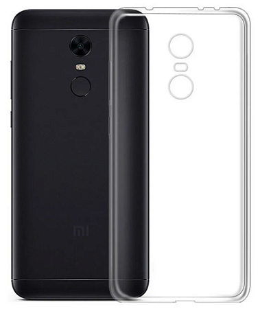 Чехол силиконовый для Xiaomi Redmi 5 Plus, прозрачный