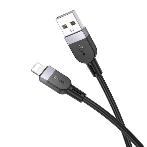 USB дата кабель Lightning, HOCO, X109, 2м, силиконовый, черный