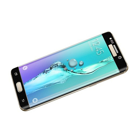 Защитное стекло на Samsung G928F, Galaxy S6 Edge Plus, с загибом, черное, X-CASE