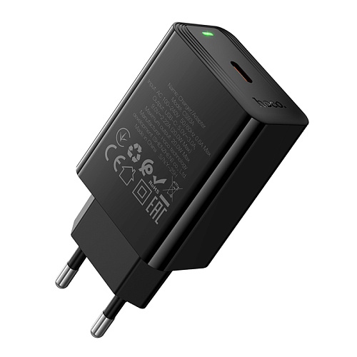 Сетевое зарядное устройство, 1 PD 20W  (CS93A), HOCO, цвет черный