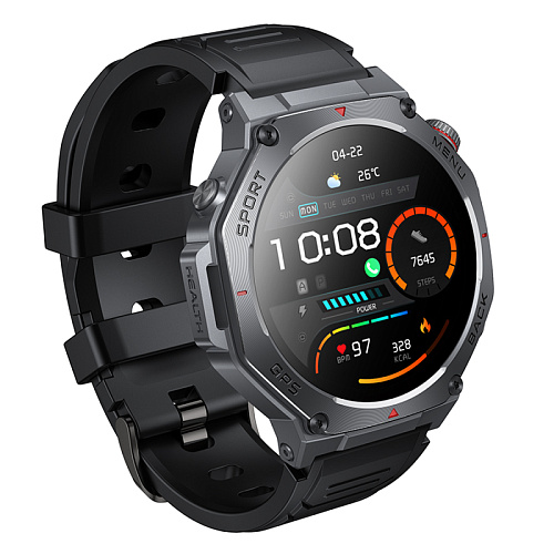 Умные часы Y37 Smart watch Hoco с поддержкой звонков и GPS, черные