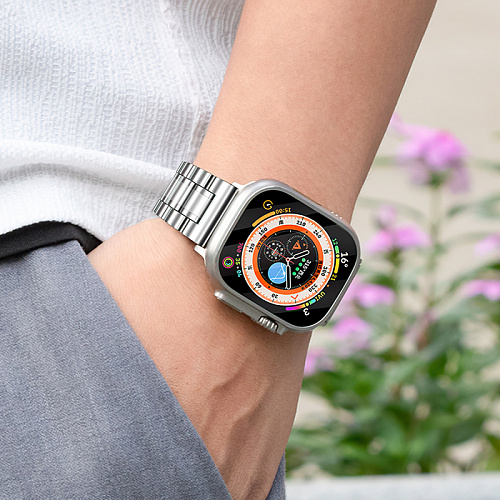 Ремешок на руку для Apple Watch 44/45/46/49 мм, HOCO, WA32, стальной, серебристый
