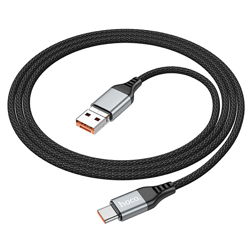 Кабель Type-C/USB-A на Type-C, 2 в 1, HOCO, U128, 1.2м, 60W, черный