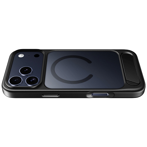 Чехол для iPhone 17 Pro, TPU+PC 1.7 мм, Магнитный (MagSafe), с подставкой, AS12, HOCO, прозрачный