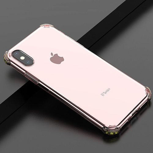Чехол силиконовый для iPhone XS Max, HOCO, Ice Shield series, розовый