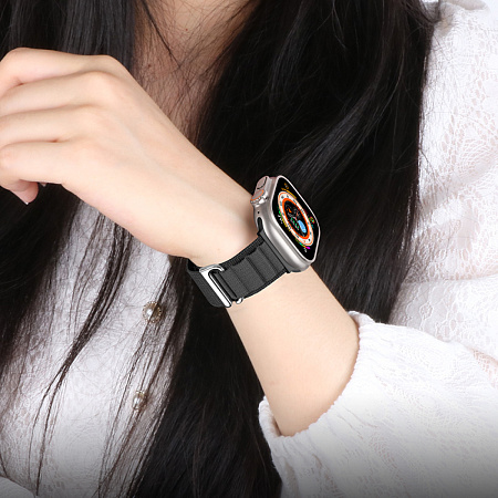 Ремешок на руку для Apple Watch 38/40/41/42 мм, HOCO, WA20, нейлоновый, черный