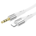 AUX Audio кабель 3,5 мм на Lightning, UPA22, HOCO, белый