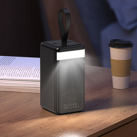 Универсальный Доп. Аккумулятор 90000mAh, J123D, HOCO, выход: 1 USB 22.3W+ 2 USB 5V/2+1 PD 20W, черный