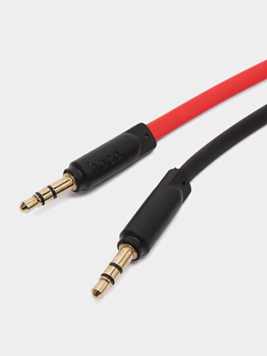 AUX Audio кабель 3,5 мм, UPA16, HOCO, черно-красный