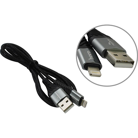 USB дата кабель Lightning, HOCO, X38, черный