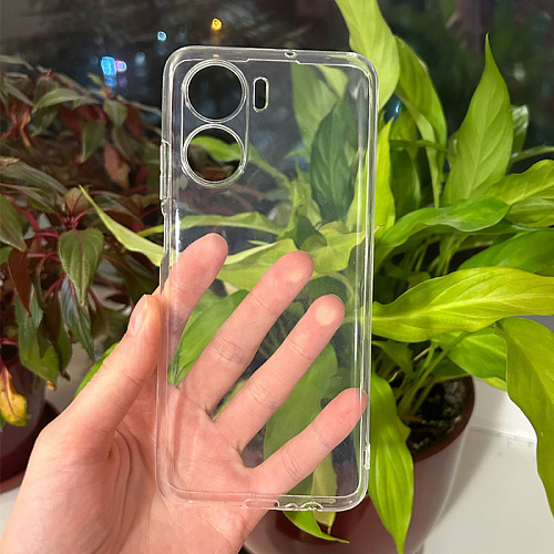 Чехол силиконовый для Honor X7A Plus/Play 40 Plus, с защитой камеры, X-CASE, прозрачный