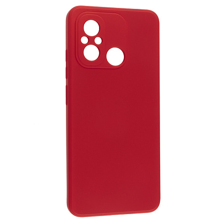Чехол силиконовый для Xiaomi Redmi 12C (4G)/Redmi 11A/Poco C55, good quality, с защитой камеры, X-CASE, красный