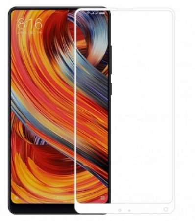 Защитное стекло на Xiaomi Mi Mix 2, 3D, белый, X-CASE