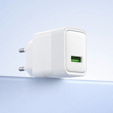 Сетевое зарядное устройство, 1 USB 3.0 QC 22.5W (CS111A), HOCO, белый