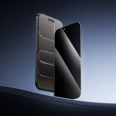 Защитное стекло для iPhone 17 Air, G777 Plus, HOCO, anti-static, антишпион, черное