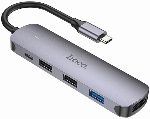 USB  (HB24) c 1 Type-C  HDMI+USB3.0+USB 2.0+MicroSD+SD+USB-C, HOCO,  