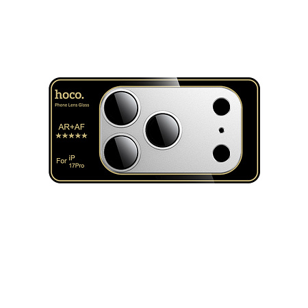 Защитное стекло для iPhone 17 Pro, V16, HOCO, на заднюю камеру, алюминий, серебряный
