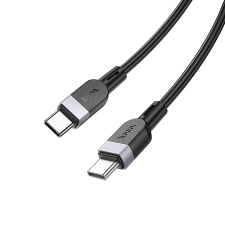 Кабель Type-C на Type-C, HOCO, X109, силиконовый, 2м, 60W, черный