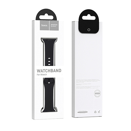 Ремешок на руку для Apple Watch 38/40/41/42 мм, HOCO, WA15, Silicon, черный