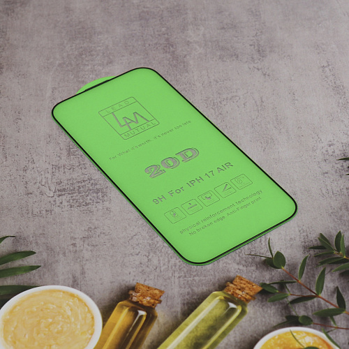 Защитное стекло на iPhone 17 Air, 20D, прозрачное с черной рамкой, X-CASE