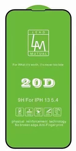 Защитное стекло на iPhone 13 Mini (5.4), 20D, черное, X-CASE
