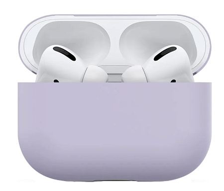 Чехол силиконовый для Airpods Pro/Pro 2, X-CASE, лиловый (Lilac)